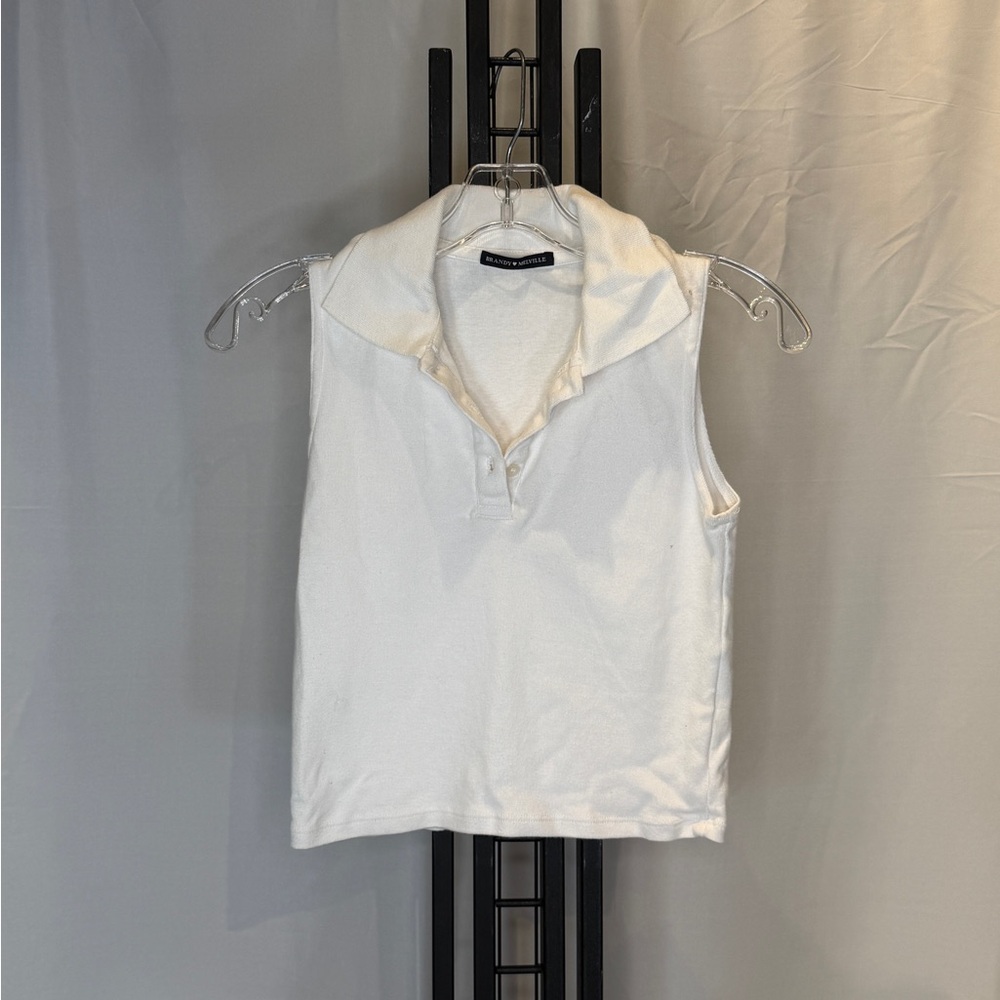 Brandy Melville Cream Sleeveless Blouse‎